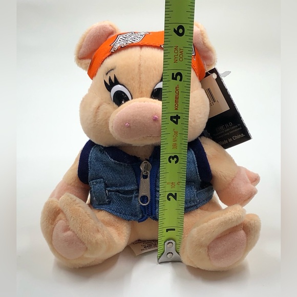 Harley Davidson "Punky” the Pig Bean Bag Plush Animal Toy With Original Tag - Picture 16 of 16